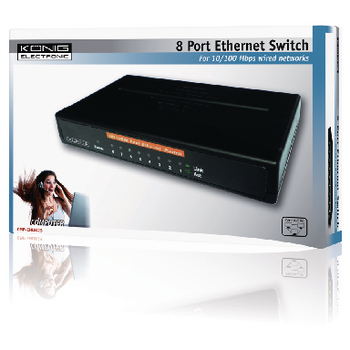 CMP-EHUB25 8-poorts ethernet switch 10/100 mbps Verpakking foto